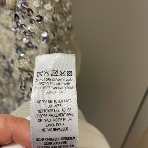 Adrianna Papell Embellished Mesh Tank Dress Size 12 - Picture 14 of 14